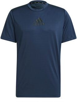 adidas D2M 3-Stripes Back Tee - Blauw Sportshirt - L