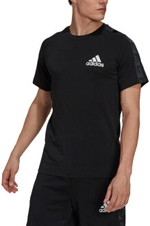 adidas D2M Motion T-shirt - Sportshirt Heren Zwart - XL