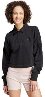 adidas Dames alle szn french terry polo sweatshirt Zwart - XL