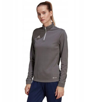 adidas Dames entrada 22 sweatshirt met kwart ritssluiting Grijs - XXL