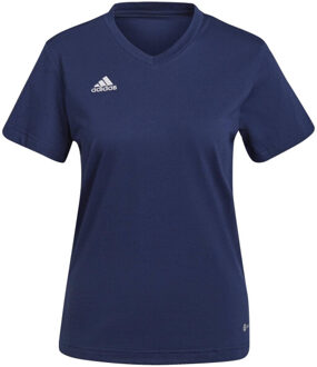 adidas Dames entrada 22 t-shirt - maat L Blauw