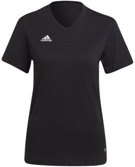 adidas Dames entrada 22 t-shirt - maat L Zwart