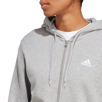 adidas Dames essential linear french terry full zip hoodie Grijs - S