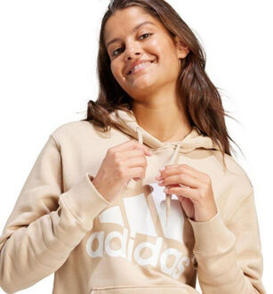 adidas Dames essentials big logo hoodie - maat M Beige