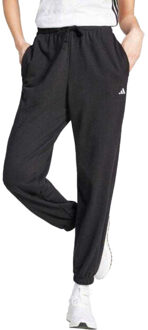 adidas Dames essentials french terry joggingbroek met klein logo en manchet Zwart - S