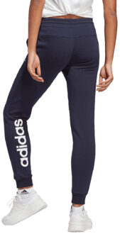 adidas Dames essentials french terry linear cuffed joggingbroek - maat XS Blauw