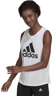 adidas Dames essentials grote logo tank top - maat M Wit