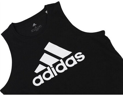 adidas Dames essentials grote logo tank top - maat M Zwart