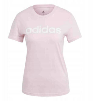 adidas Dames essentials logo slim lounge t-shirt - maat XS Roze