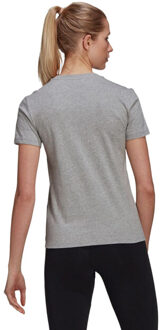 adidas Dames essentials slim t-shirt met logo Grijs