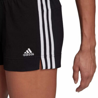 adidas Dames essentials triple stripe slim shorts Zwart - L