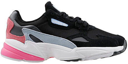 adidas Dames falcon leren trainers Zwart - 34