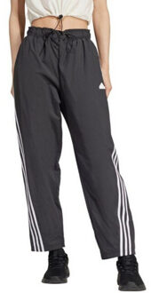 adidas Dames future icons geweven 3 strepen joggingbroek - maat L Zwart