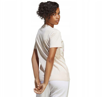 adidas Dames groot logo t-shirt - maat M Beige