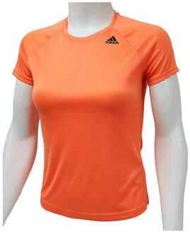 adidas Dames los t-shirt Oranje - S