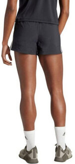 adidas Dames pacer geweven 3 streep shorts hoog rijp Zwart - L