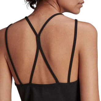 adidas Dames studio strappy slim tank top - maat L Zwart