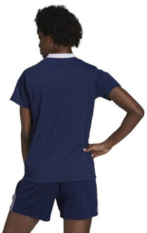 adidas Dames tiro 21 poloshirt - maat S Blauw