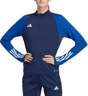 adidas Dames tiro 23 wedstrijd trainings top - maat XS Blauw