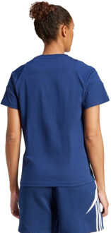 adidas Dames tiro 24 t-shirt Blauw - L