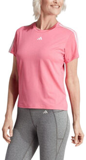 adidas Dames train essentials 3 strepen aeroready t-shirt Roze - XS