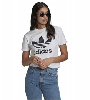 adidas Dames trefoil t-shirt - maat M Wit