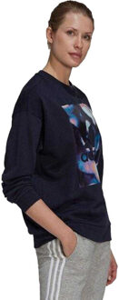 adidas Dames u4u zacht gebreid sweatshirt - maat XS Zwart