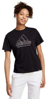 adidas Dames xpress logo t-shirt - maat S Zwart