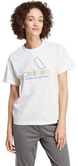 adidas Dames xpress logo t-shirt Wit