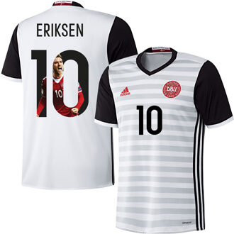 adidas Denemarken Shirt Uit 2016-2017 + Eriksen 10 (Gallery Style)