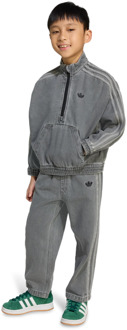 adidas Denim Crew Set Trainingspakken Peuter - Grijs - Maat 99 - 104 CM - Katoen Jersey Grey