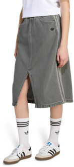 adidas Denim Rokken Kinder - Grijs - Maat 159 - 164 CM - Katoen Jersey Grey
