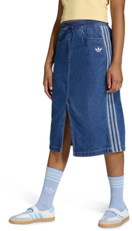 adidas Denim Skirt Rokken Kinder - Blauw - Maat 159 - 164 CM - Katoen Jersey Blue