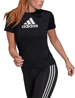 adidas Designed 2 move Sportshirt - Maat XS  - Vrouwen - zwart - wit