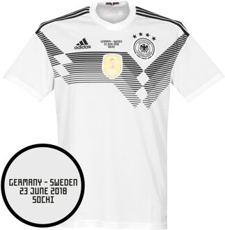adidas Duitsland Shirt Thuis 2018-2019 + Duitsland - Zweden WK 2018 Matchday Transfer - 46