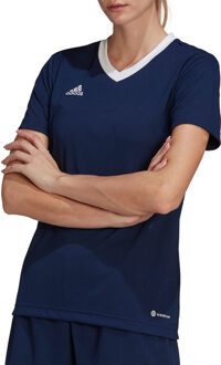 adidas Entrada 22 Jersey Women - Donkerblauw Voetbalshirt - XL