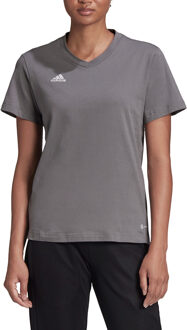 adidas Entrada 22 Tee Women - Katoenen T-Shirt Grijs - XL