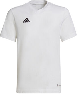 adidas Entrada 22 Tee Youth - Katoenen T-shirt Wit - 116