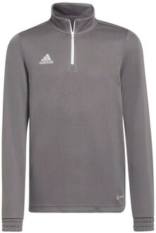 adidas Entrada 22 Training Top Youth - Grijze Zip Top Grijs - 140