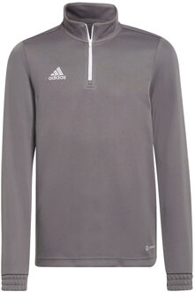 adidas Entrada 22 Training Top Youth - Grijze Zip Top Grijs - 164