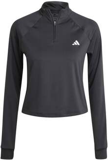 adidas Essentials 1/4 Zip Longsleeve Dames-Zwart