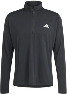 adidas Essentials 1/4 Zip Longsleeve Heren-Zwart - XXL