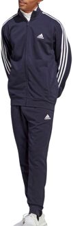 adidas Essentials 3-Stripes Fleece Trainingspak Heren donkerblauw - wit - L