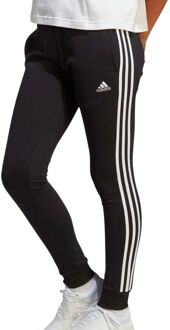 adidas Essentials 3-Stripes French Terry Cuffed Joggingbroek Dames zwart - wit - XS