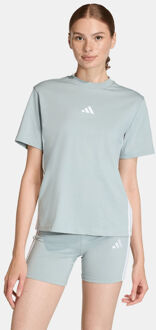 adidas Essentials 3-Stripes Katoenen T-shirt Dames Groen - L