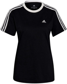 adidas essentials 3-stripes shirt zwart dames dames - XL