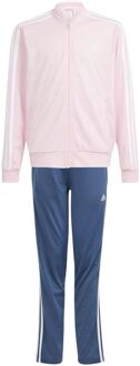 adidas Essentials 3-Stripes Trainingspak Junior roze - wit - blauw - 128