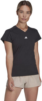 adidas Essentials AEROREADY Train Minimal Branding V-Neck T-shirt Dames zwart - XS