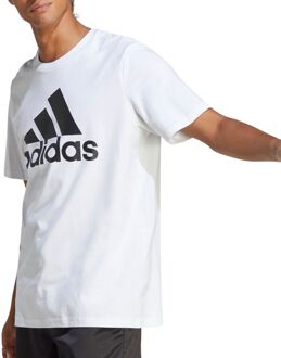 adidas Essentials Big Logo Shirt Heren wit - zwart - XL