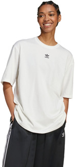 adidas Essentials Boyfriend T-shirt T-shirts Dames - Wit - Maat 38 - Katoen Jersey White
